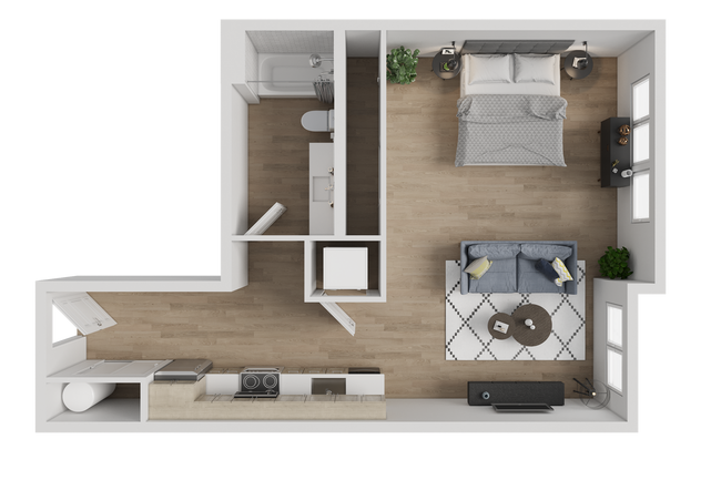 Studio B 2414 floor plan